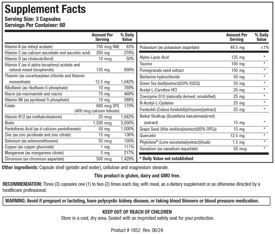Healthy Glucose Support | Multivitamin for Healthy Blood Glucose