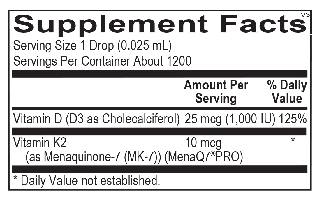 Liquid D3 with K2 | Bone Strength and Cardiovascular Health